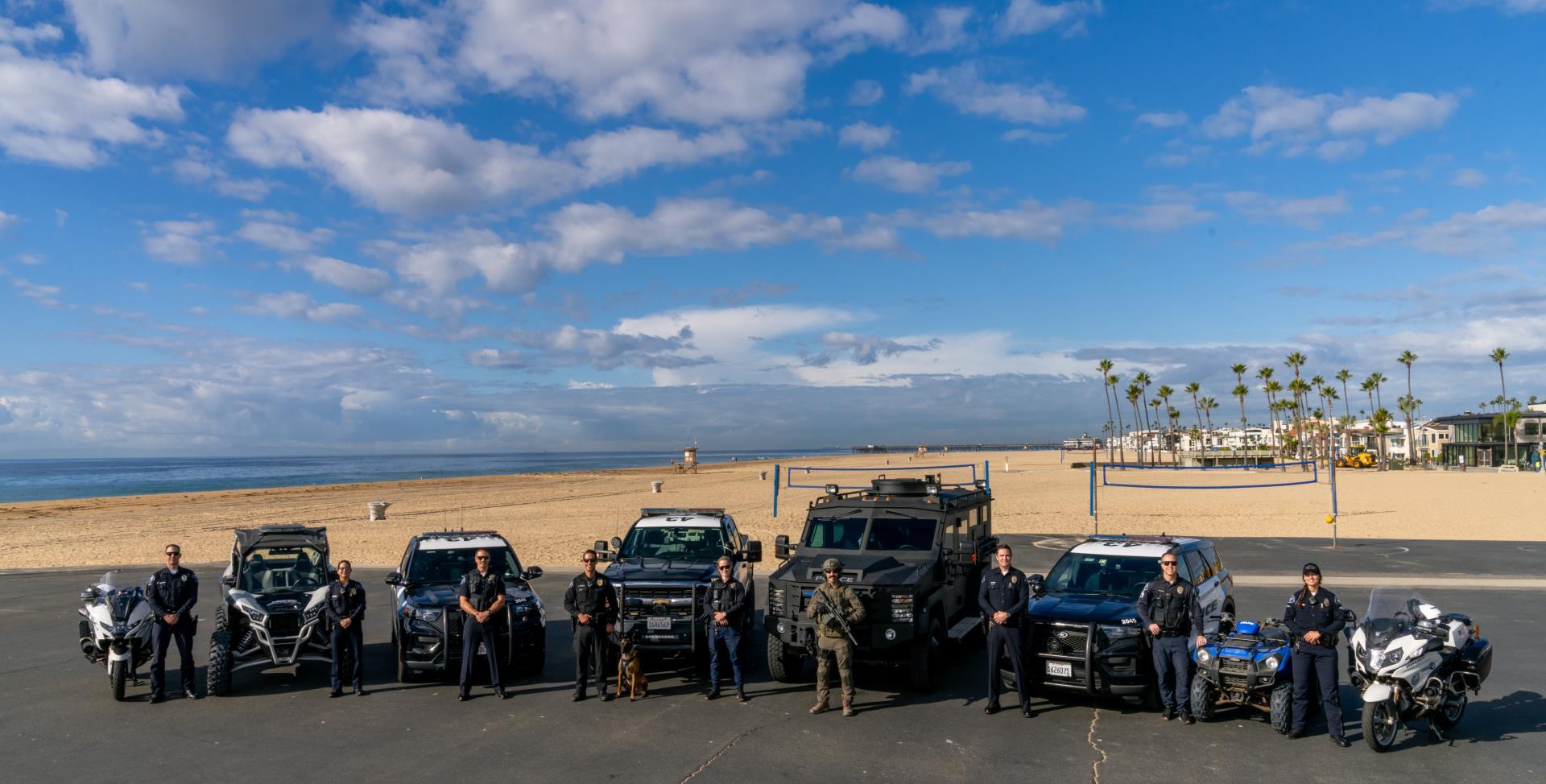 NBPD Vehicles and Officers at the beach
