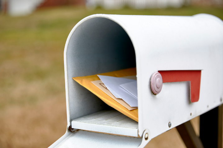 Open mailbox with mail inside