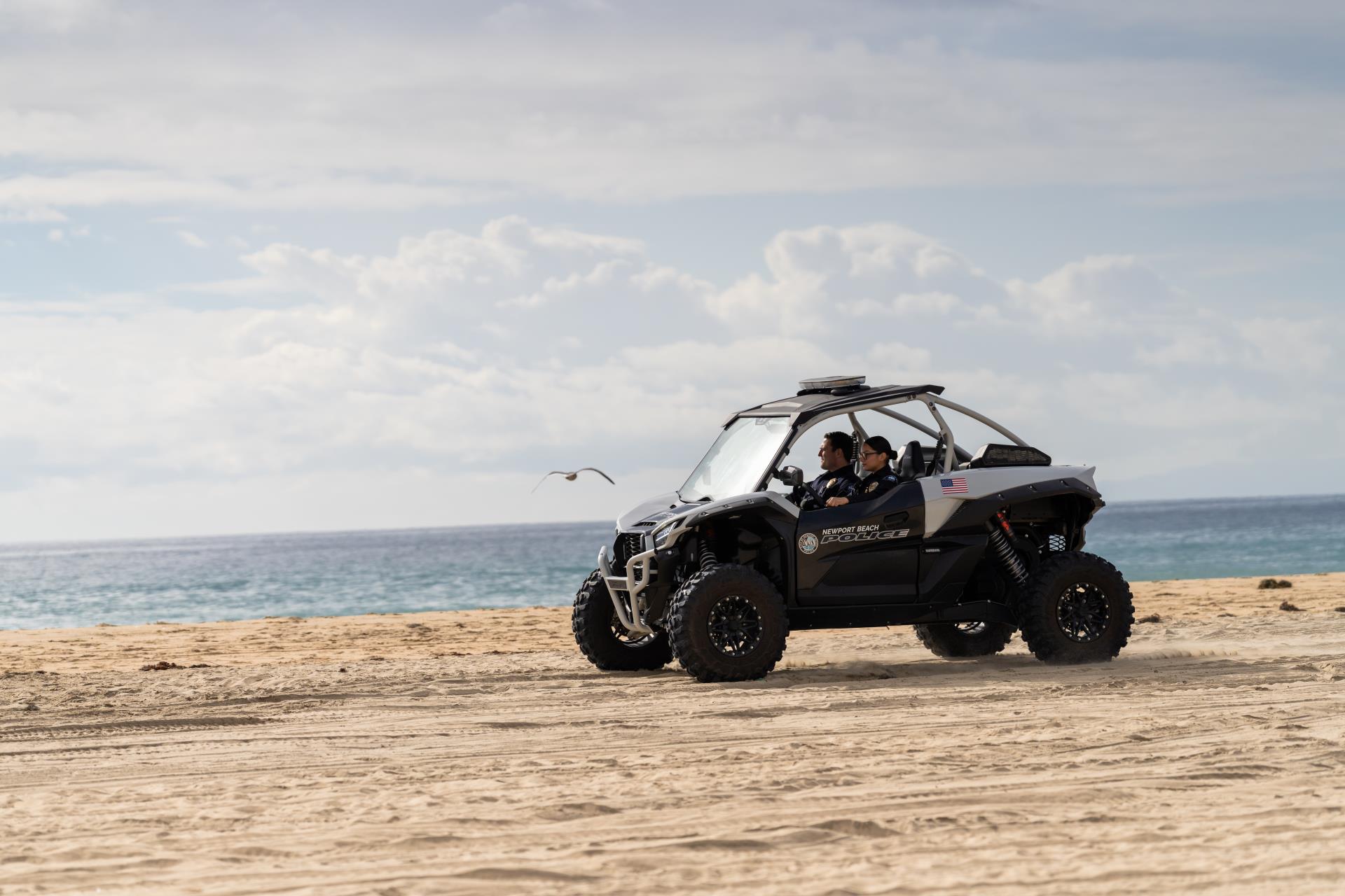 Police Quad on beach